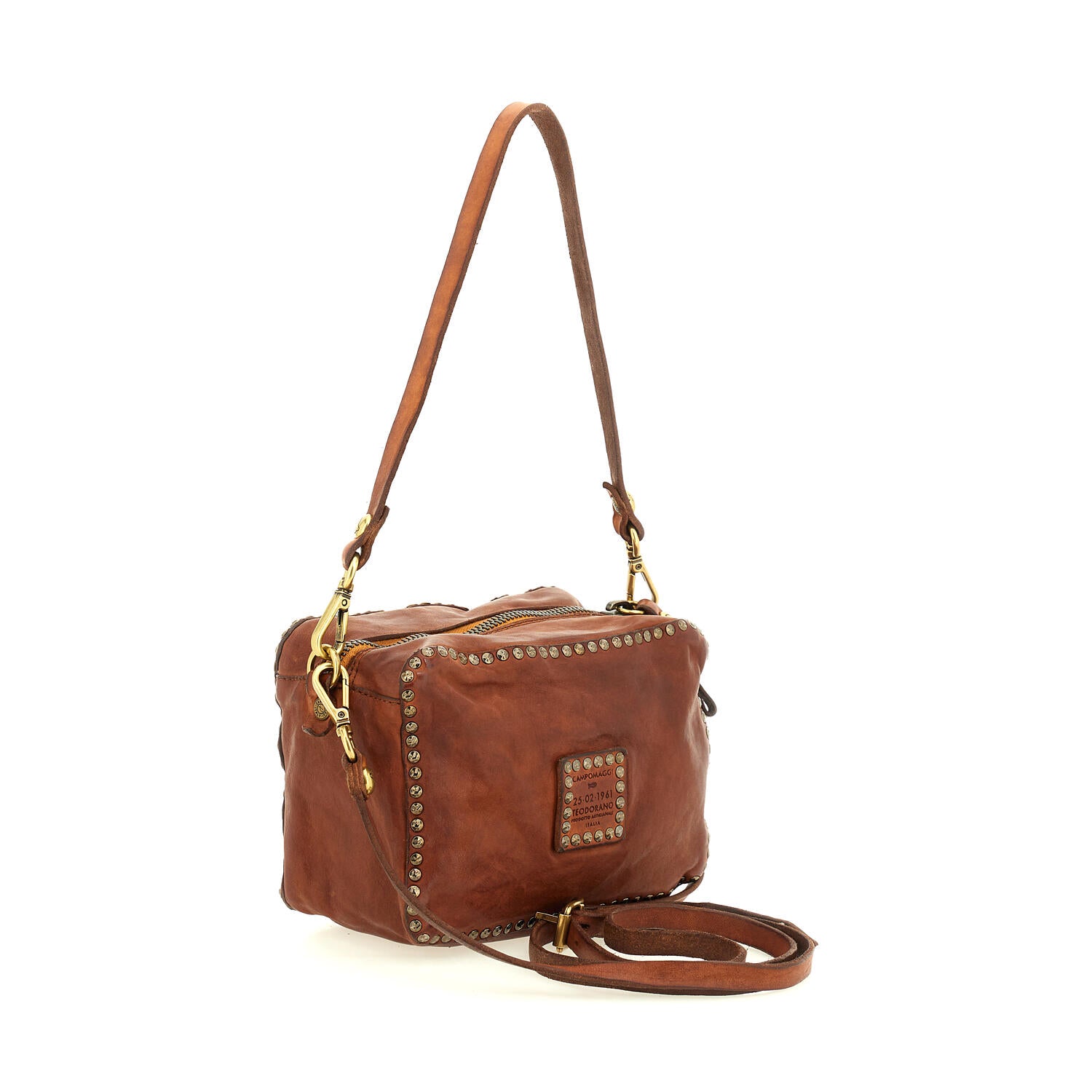 Kate Bowling taske, small - Cognac/Honey Rhinestone